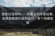 搜索91官网时——你看见的不是结果，是真假截图的鉴别技巧｜有个隐藏套路