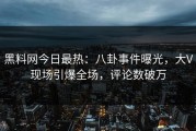 黑料网今日最热：八卦事件曝光，大V现场引爆全场，评论数破万