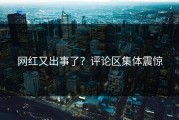 网红又出事了？评论区集体震惊