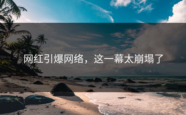 网红引爆网络，这一幕太崩塌了