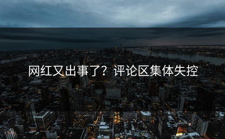 网红又出事了？评论区集体失控