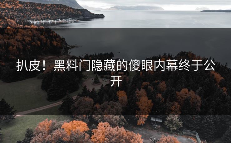 扒皮！黑料门隐藏的傻眼内幕终于公开
