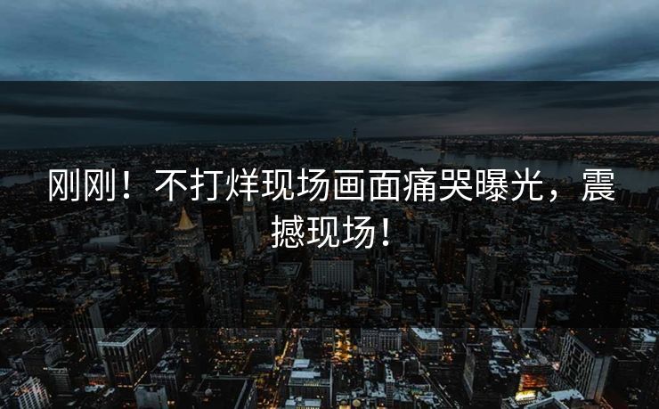 刚刚！不打烊现场画面痛哭曝光，震撼现场！