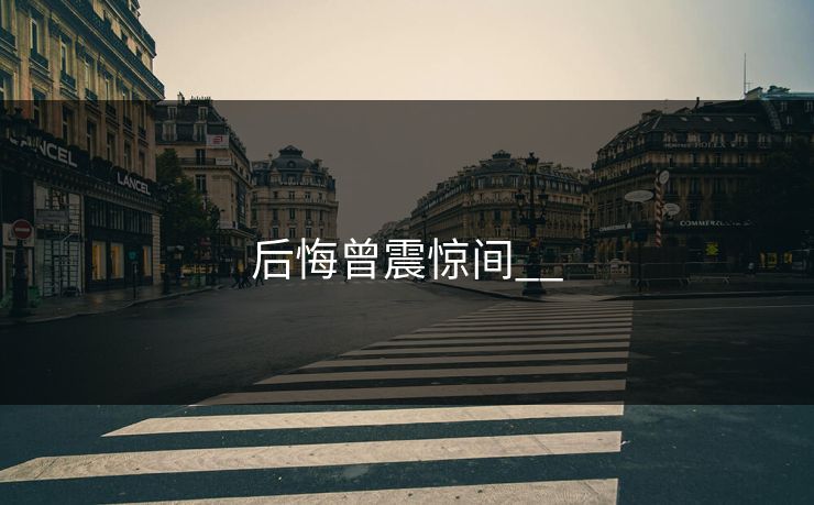 后悔曾震惊间__